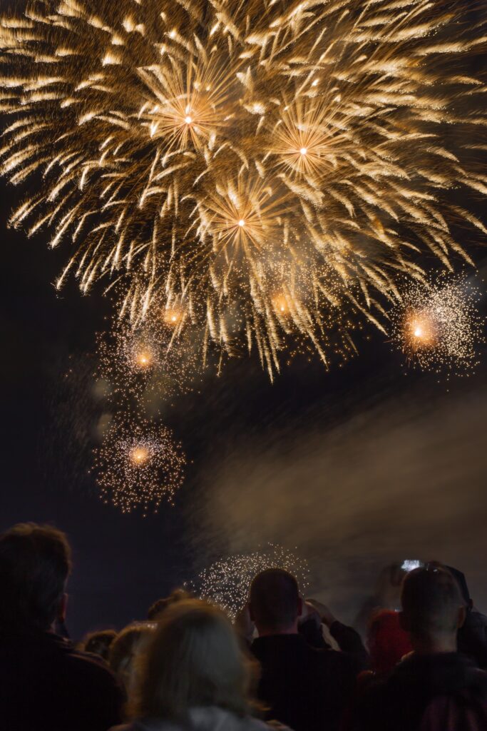New Years Eve fireworks at Lympstone Manor Devon