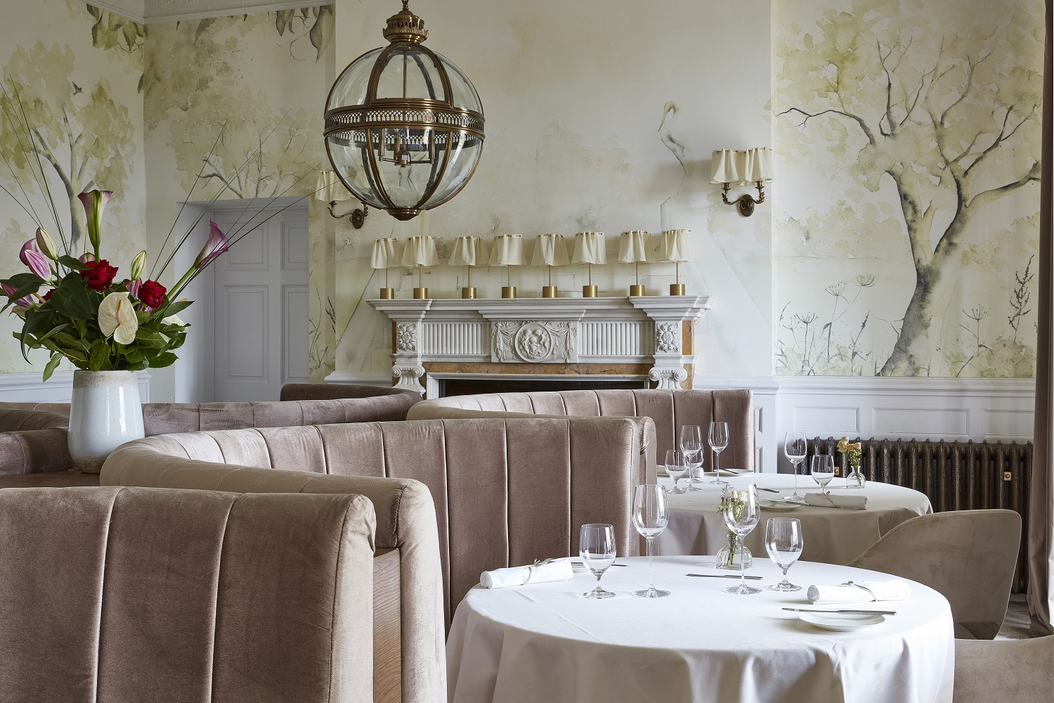 Lympstone Manor Hotel Fine Dine Restaurant - Powderham dining room