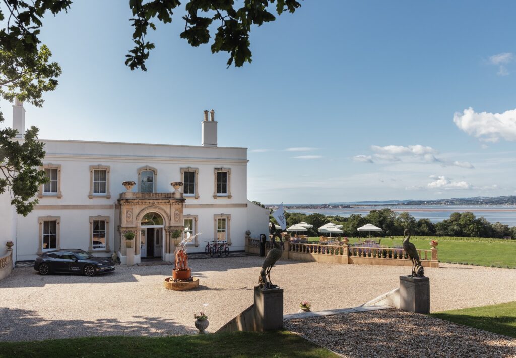 Lympstone Manor with electric car and car charger