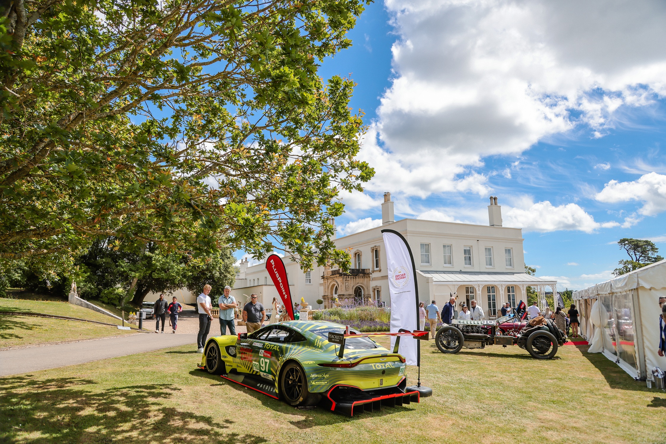 The Celebration of Speed display cars, supercars and view of the manor house