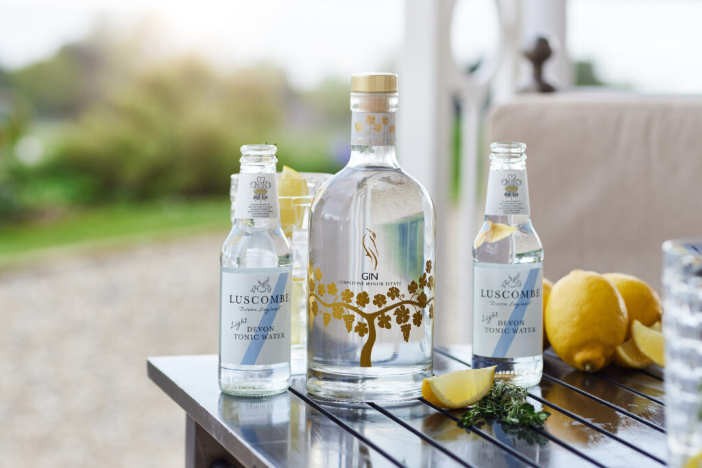 Lympstone Manor Estate Gin served on the terrace