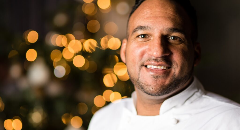 Michael Caines at Christmas at Lympstone Manor Hotel