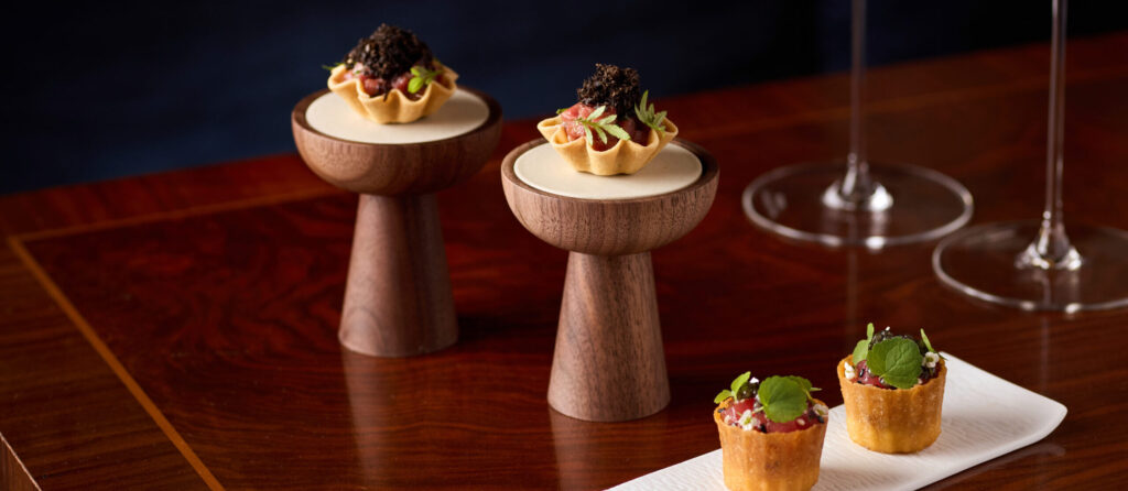 canapes at Michael Caines at The Stafford