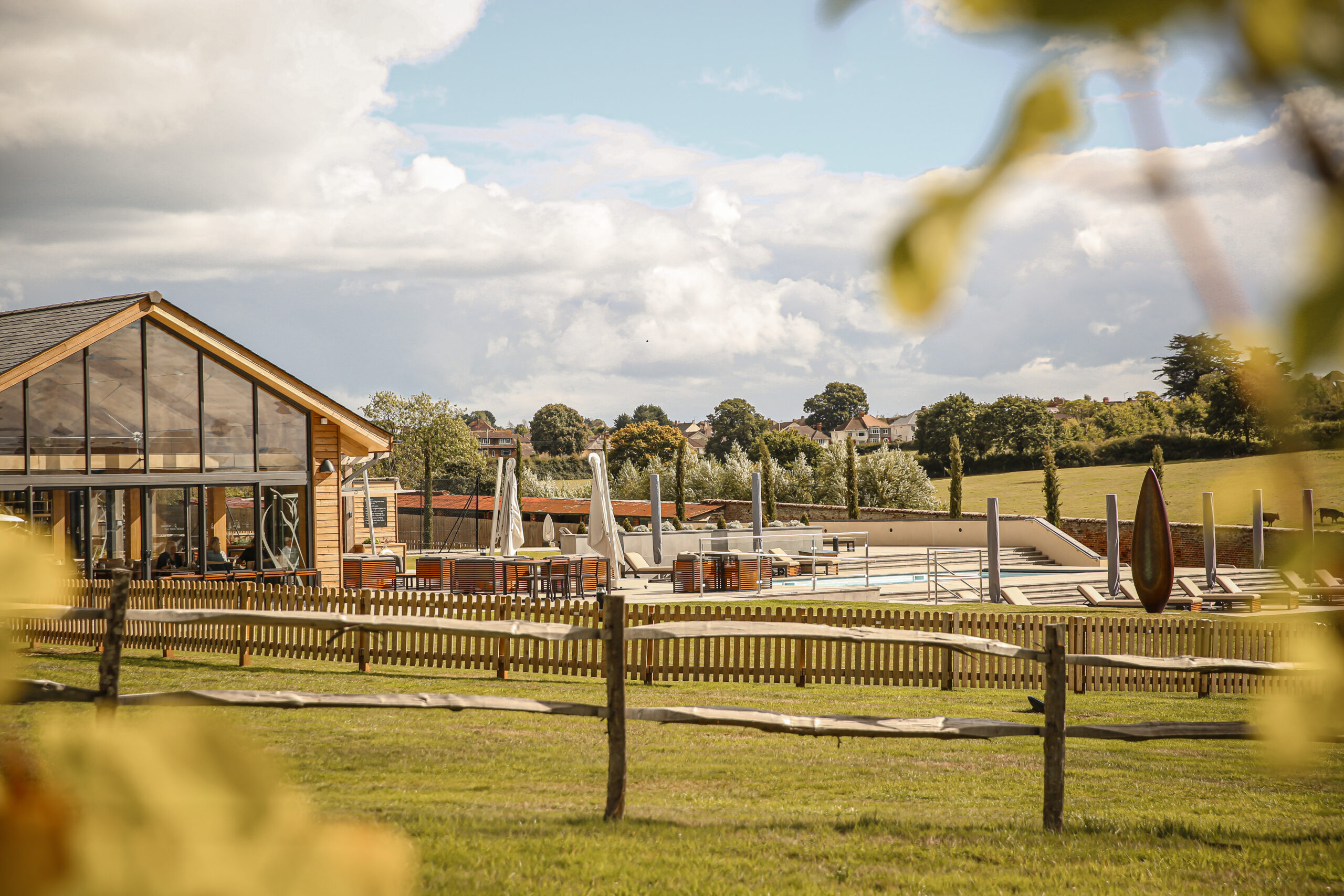 Lympstone Manor Pool House and estate grounds