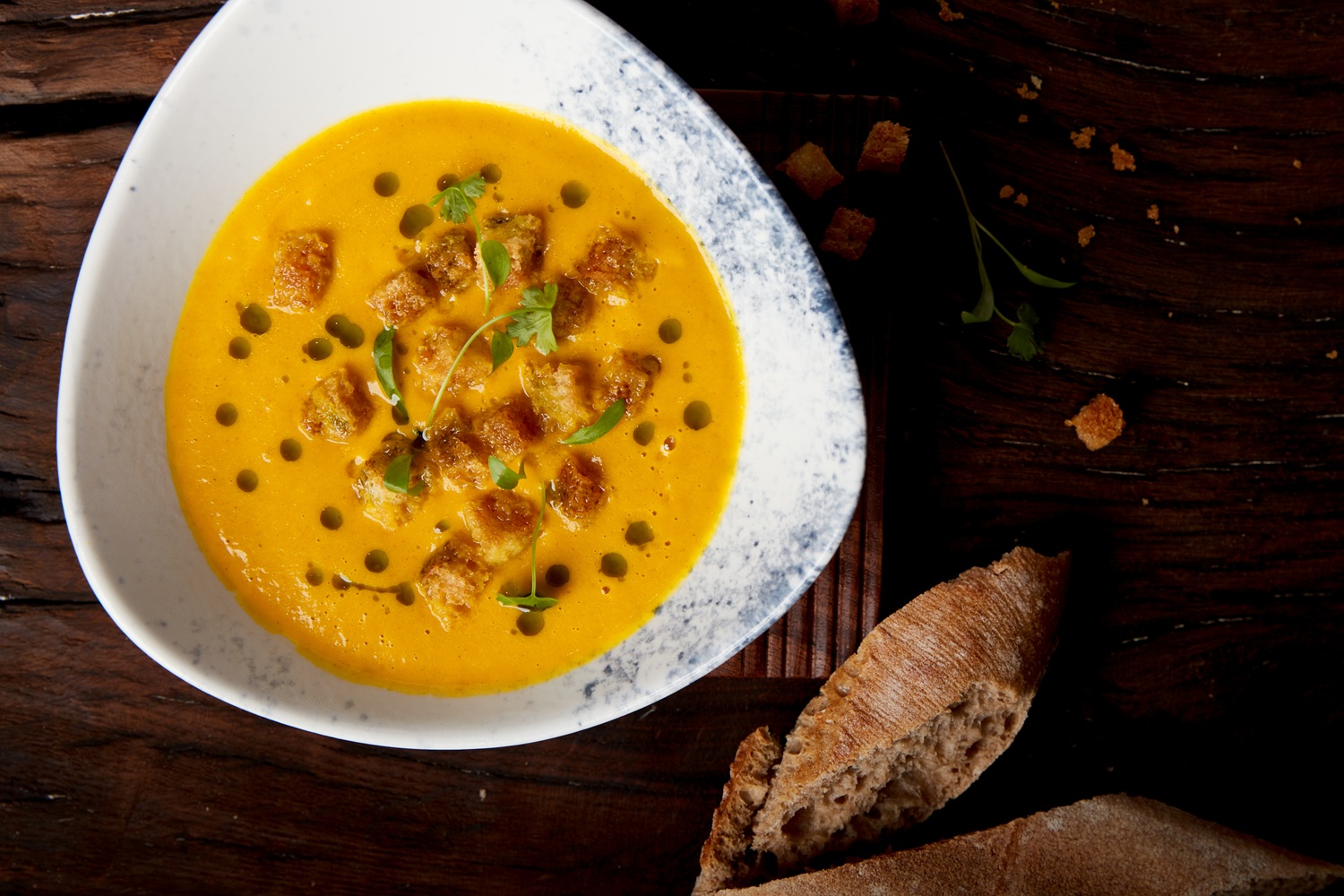 Soup served in the Pool House Restaurant